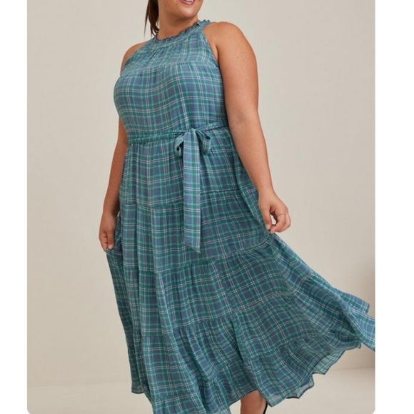 TORRID NWT Maxi Lindsay Hi-Low Tiered Dress - Picture 1 of 6